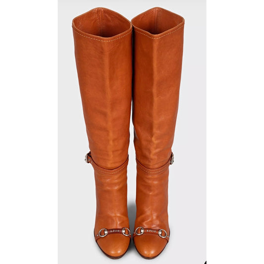 Christian Dior Brown Leather Boots, Size 38 EU Pre-owned