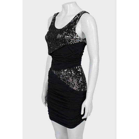 Roberto Cavalli Black Sequin Fitted Dress - IT38 / Small Pre-owned