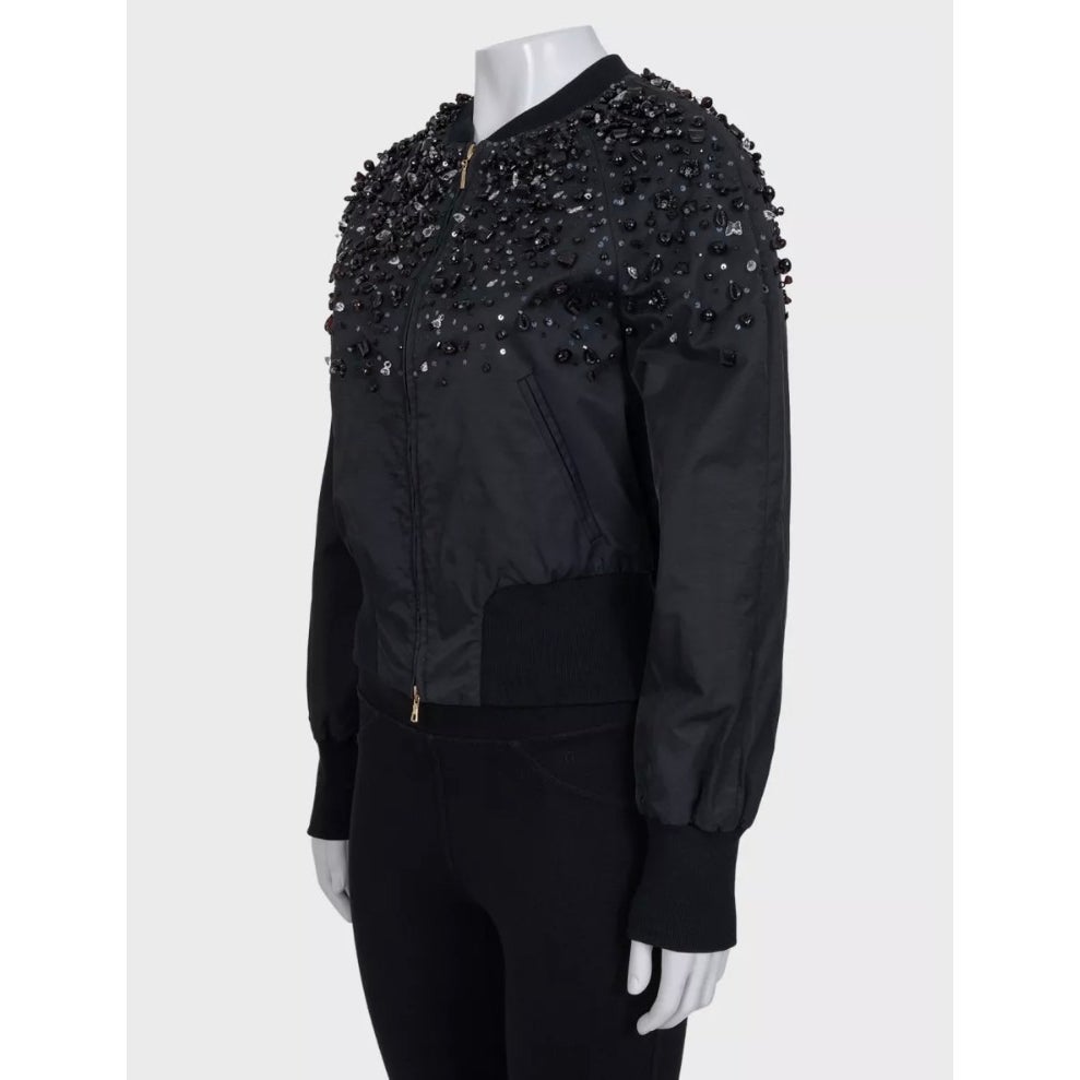 Valentino Black Cropped Jacket Sz.40 Pre-owned