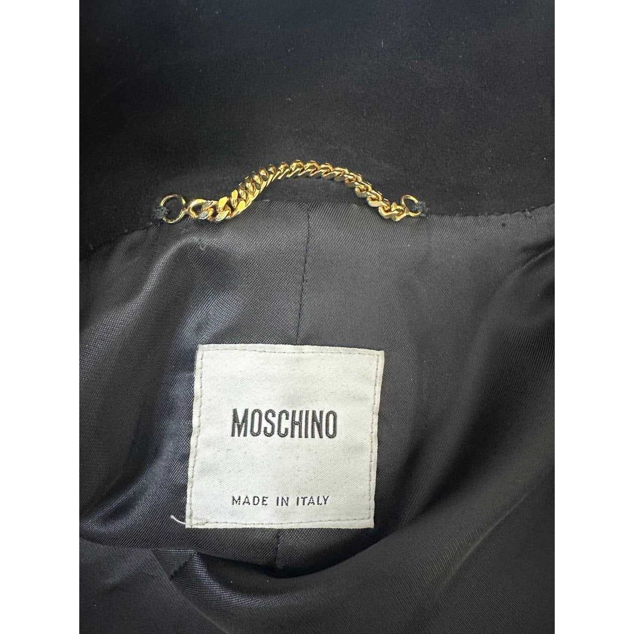 Elegant Moschino Fur & Leather Coat - IT Size 42 pre-owned