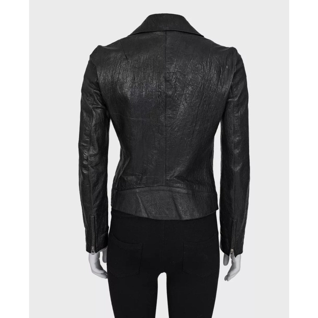 Dolce & Gabbana Black Leather Jacket EU 36 / S pre-owned