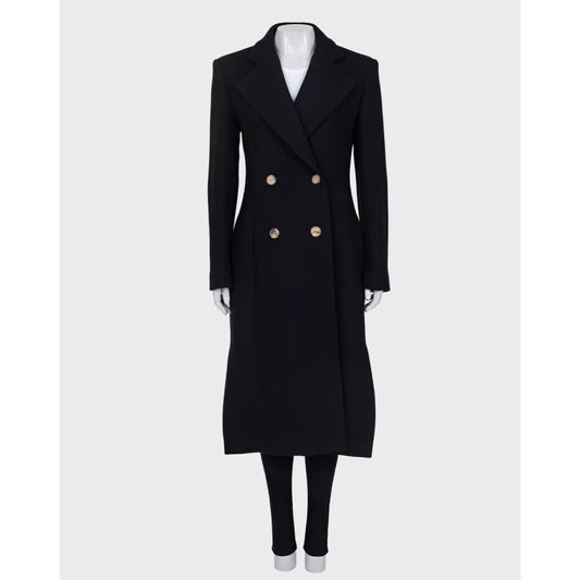 Khaite Black Wool Tailored Coat - Size US 4 / S pre-owned