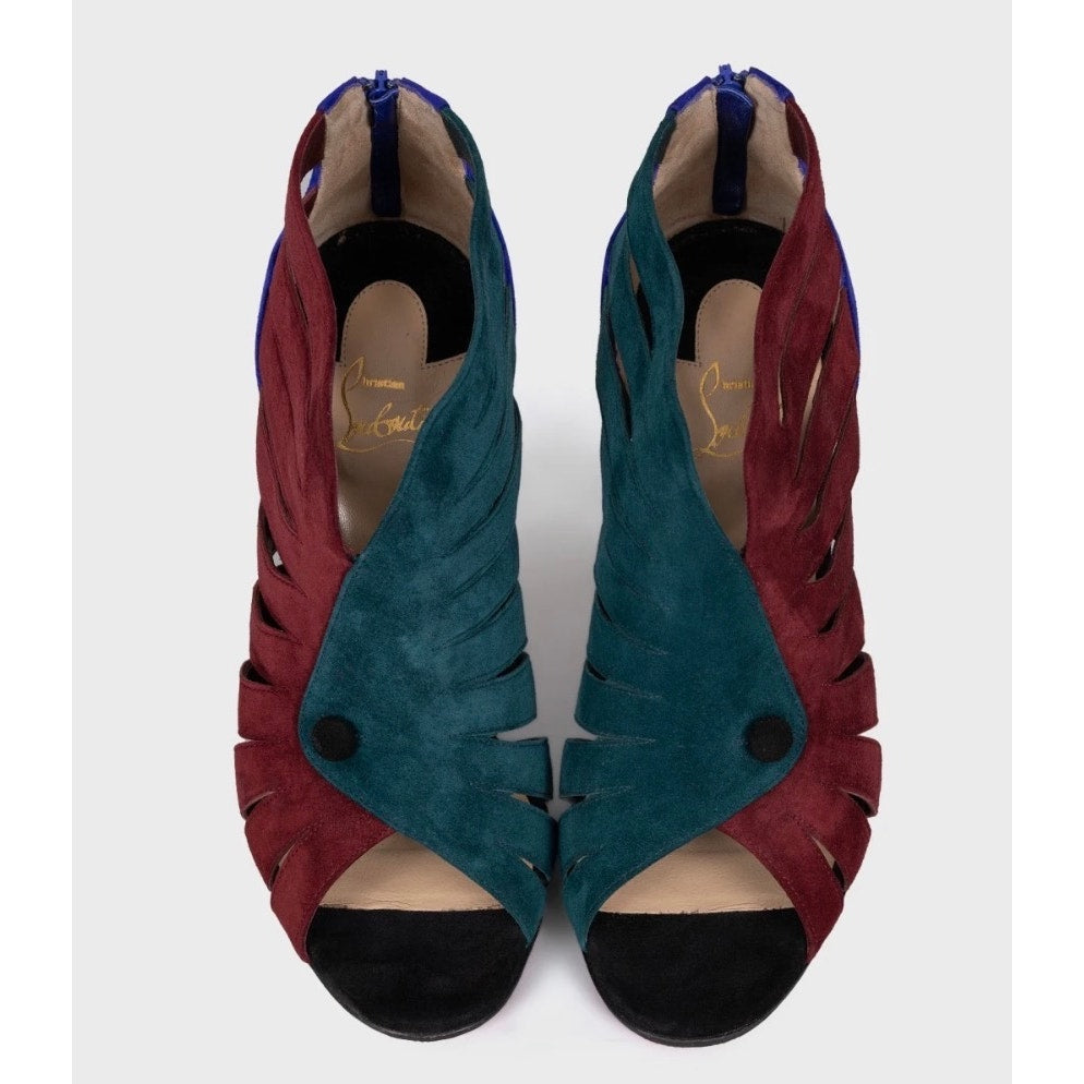 Christian Louboutin Multicolor Suede Heels - Sz.38.5 pre-owned
