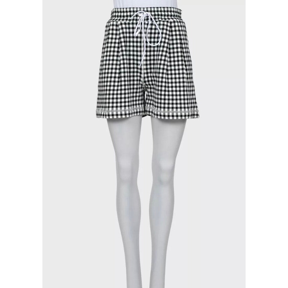 Miu Miu Houndstooth Cotton Suit with Shorts - Size S Pre-owned