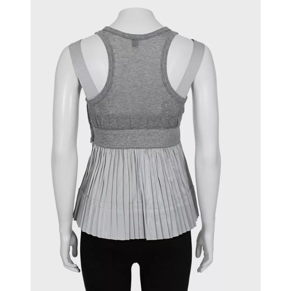 Louis Vuitton Gray Pleated Tank Top - Size 36/S pre-owned