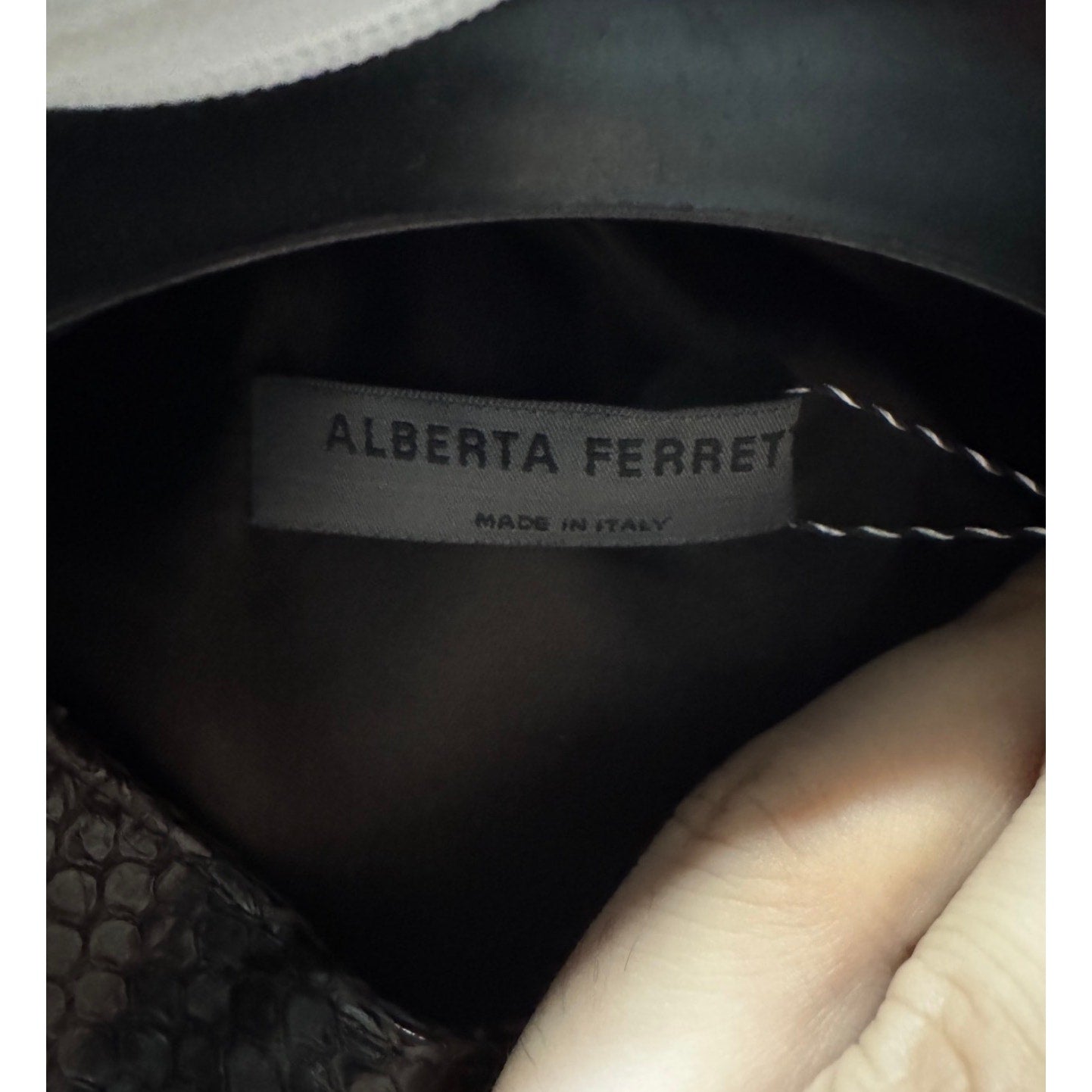 NWOT Alberta Ferretti Cropped Lambskin Leather Jacket IT44/S
