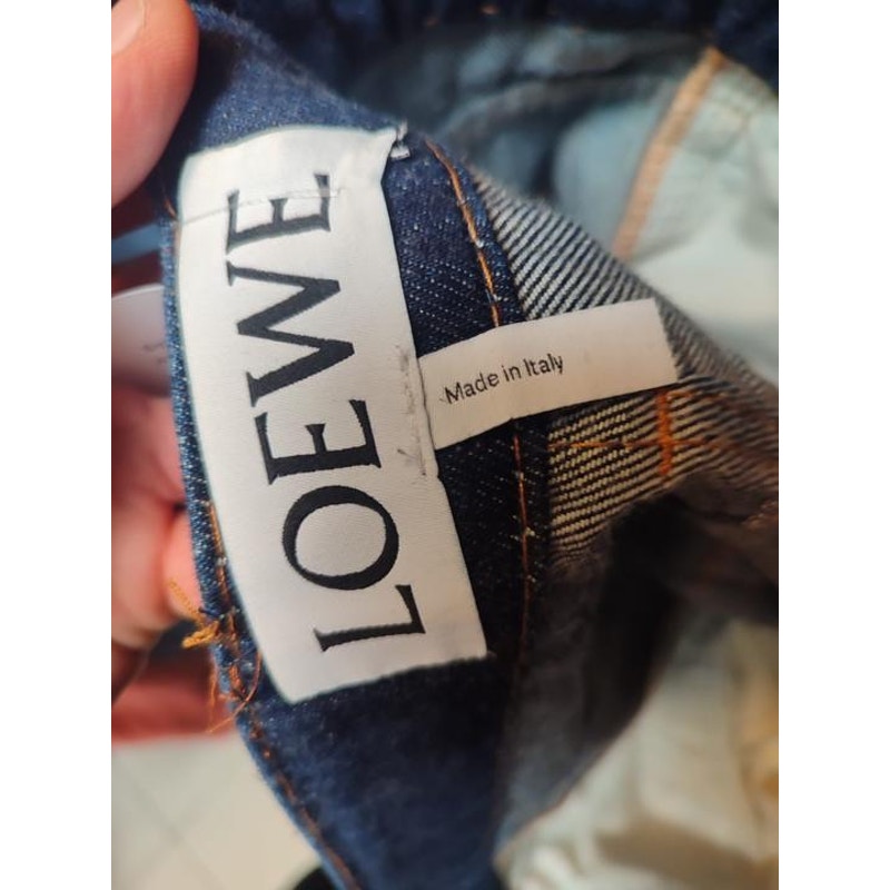 Loewe Cropped Jeans with White Turn-Up Cuffs EU 42 Pre-owned