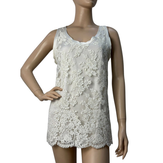 P.A.R.O.S.H. Lace Embroidered Top Sz.M Pre-owned