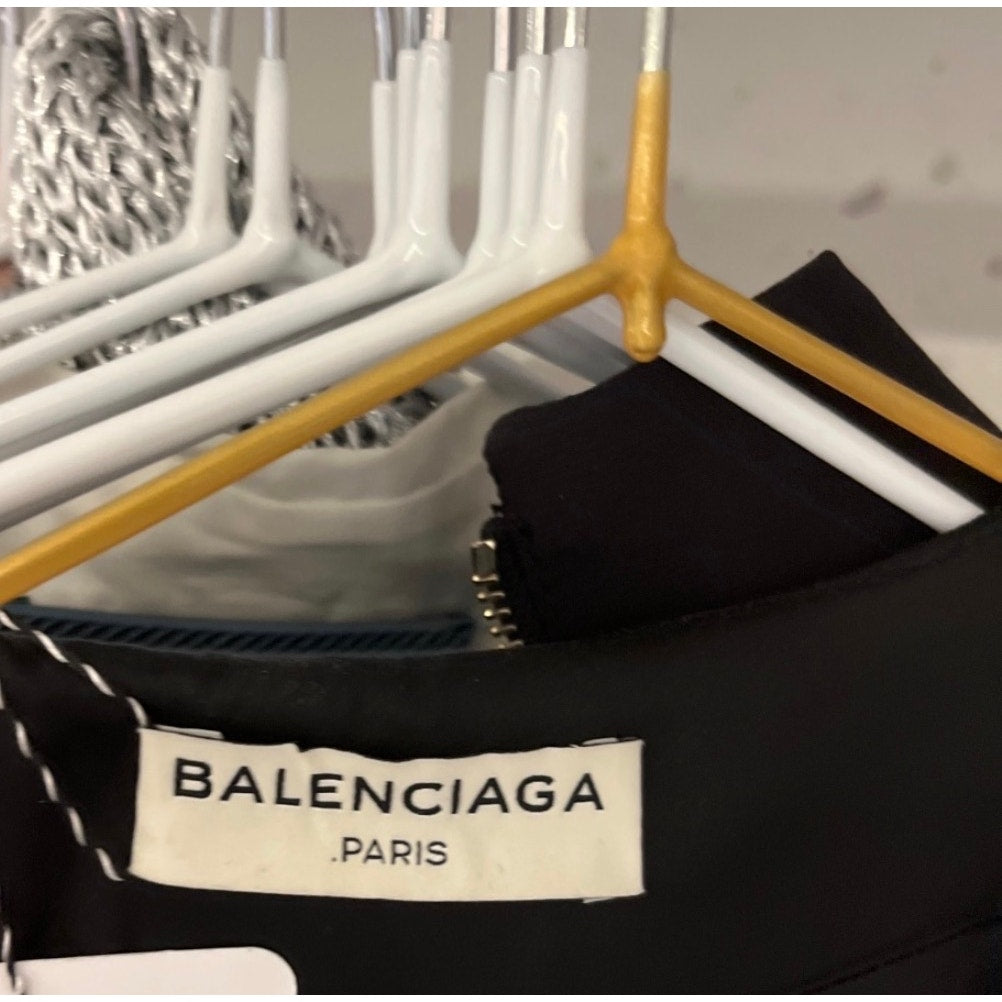 Balenciaga Black & White Cardigan with Pockets - Size 36/S pre-owned