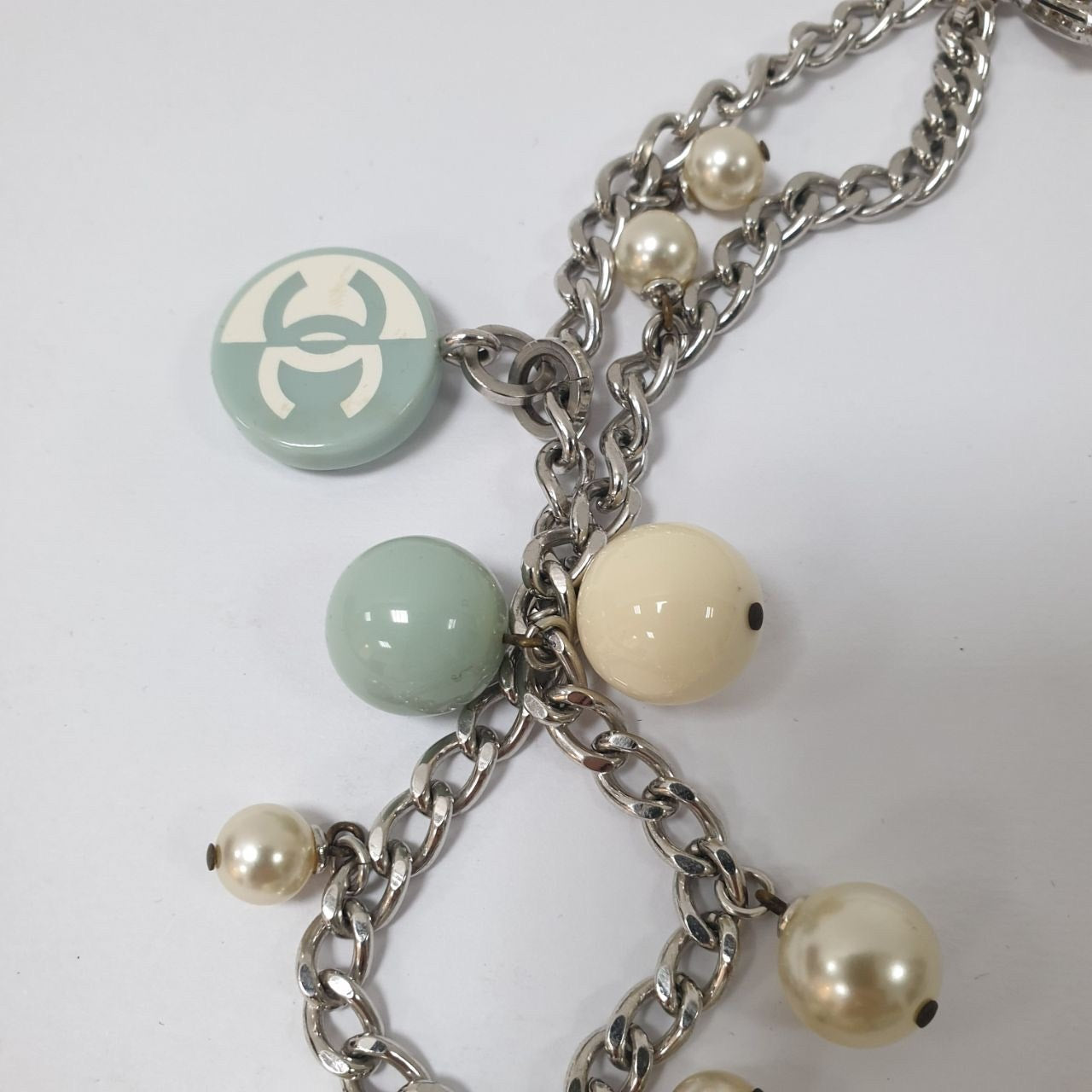 Chanel pastel jewelry set of necklace and bracelet