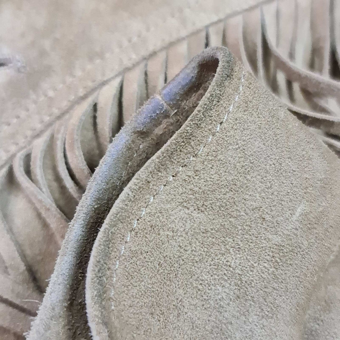 Saint Laurent Mustard Suede Fringe Jacket Sz.40 Pre-owned