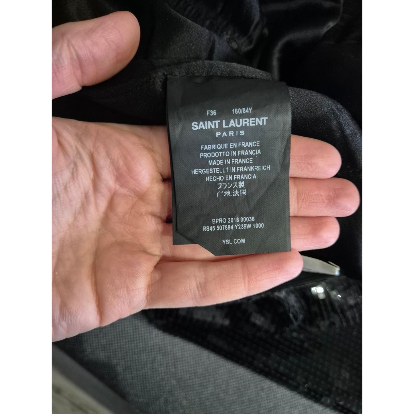Saint Laurent Black Wool Sequin Dress - Size FR36 (S) Pre-owned