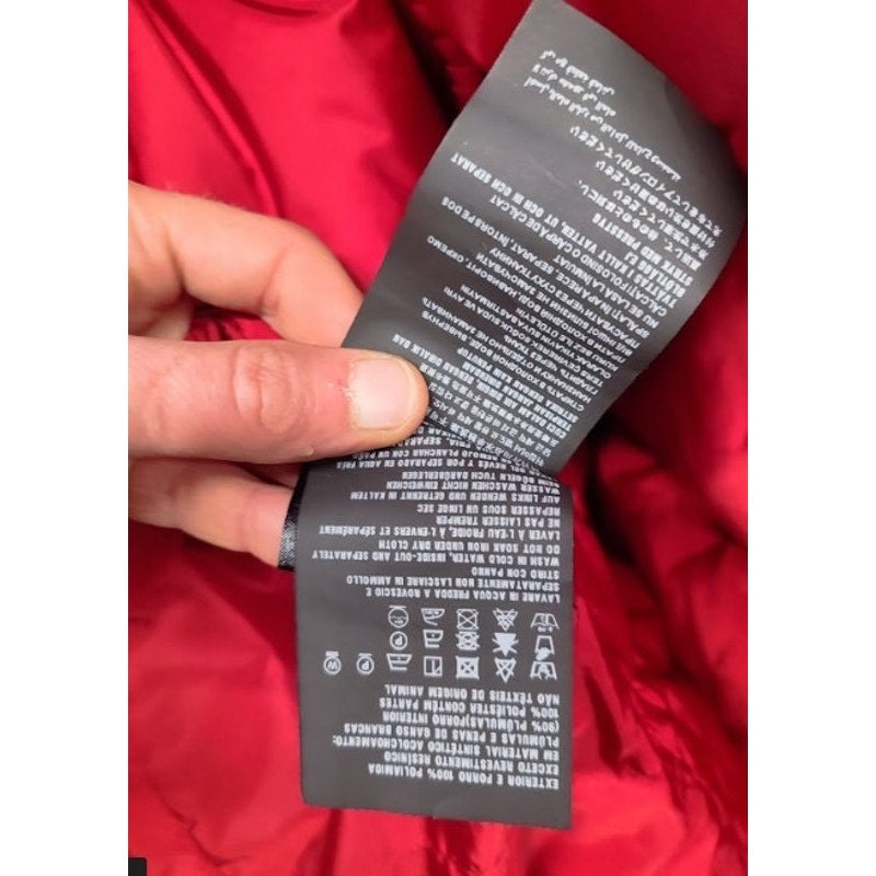 Prada Red Fitted Down Jacket Winter Coat Sz 38/XS Pre-owned