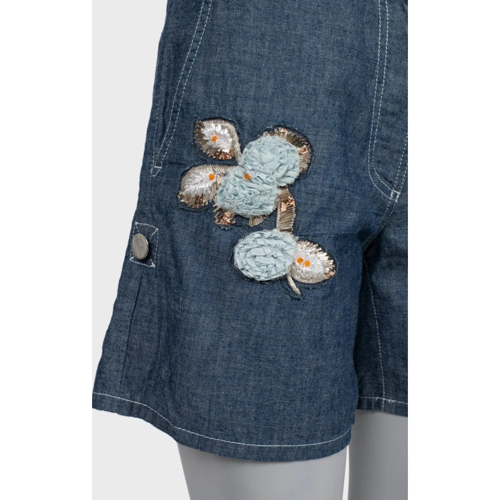 Christian Dior Denim Shorts with Patches - Size S Pre-owned