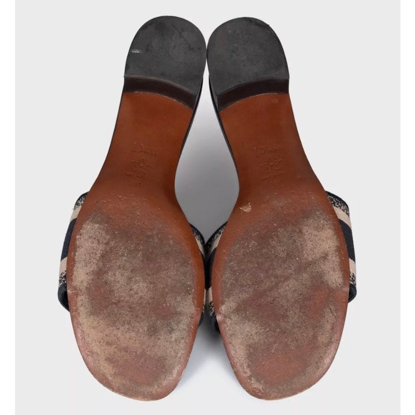 Christian Dior Dway Mules - Black Textile Size 38.5 Pre-owned