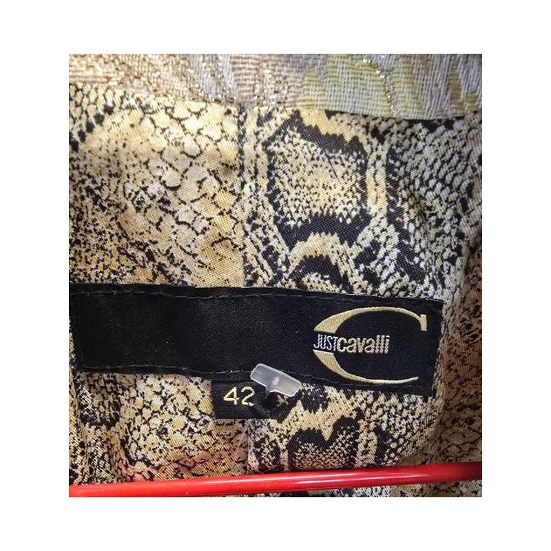 Just Cavalli Beige Floral Print Fitted Coat Sz.42/M Pre-owned