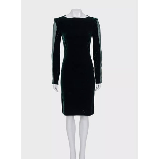 Jean Paul Gaultier Velvet Sheer Insert Dress - Size M Pre-owned