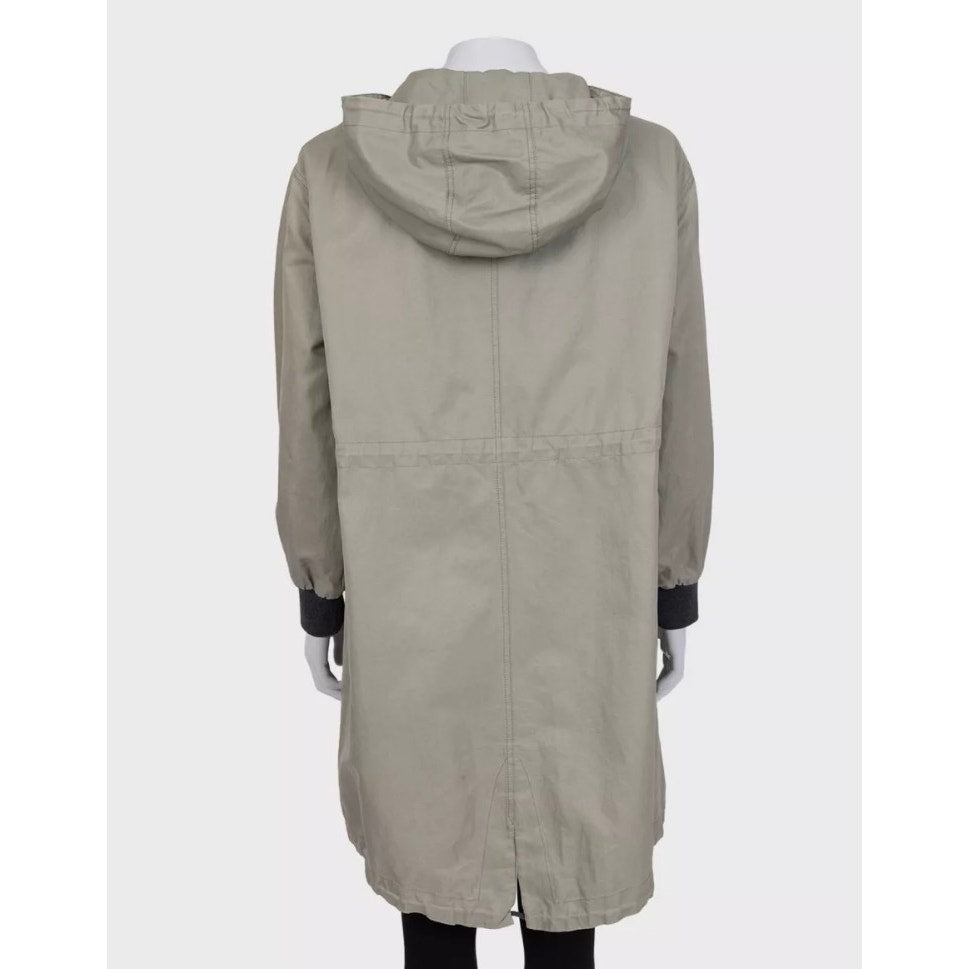 Brunello Cucinelli Green Hooded Coat - IT40/S Pre-owned