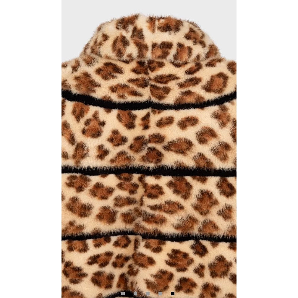 Braschi Genuine Animal Print Coat Sz.50 Pre-owned