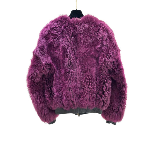 TOM FORD Lamb Fur Chubby Bomber Jacket - Size 38 Pre-owned