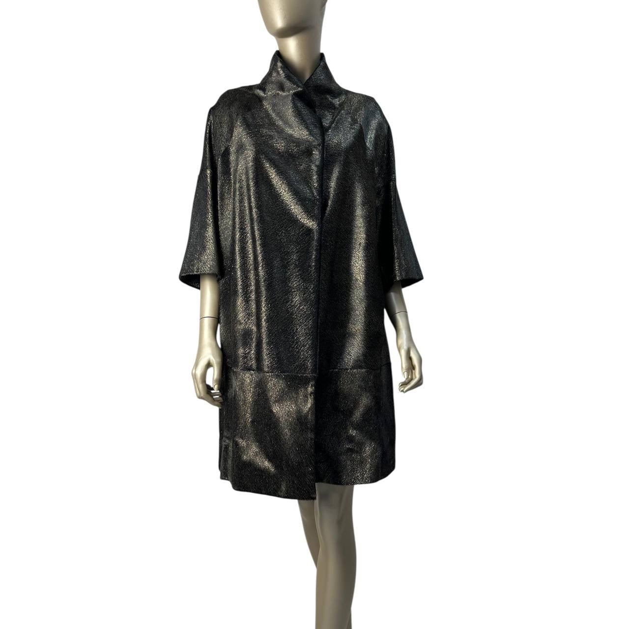 Elegant Moschino Fur & Leather Coat - IT Size 42 pre-owned