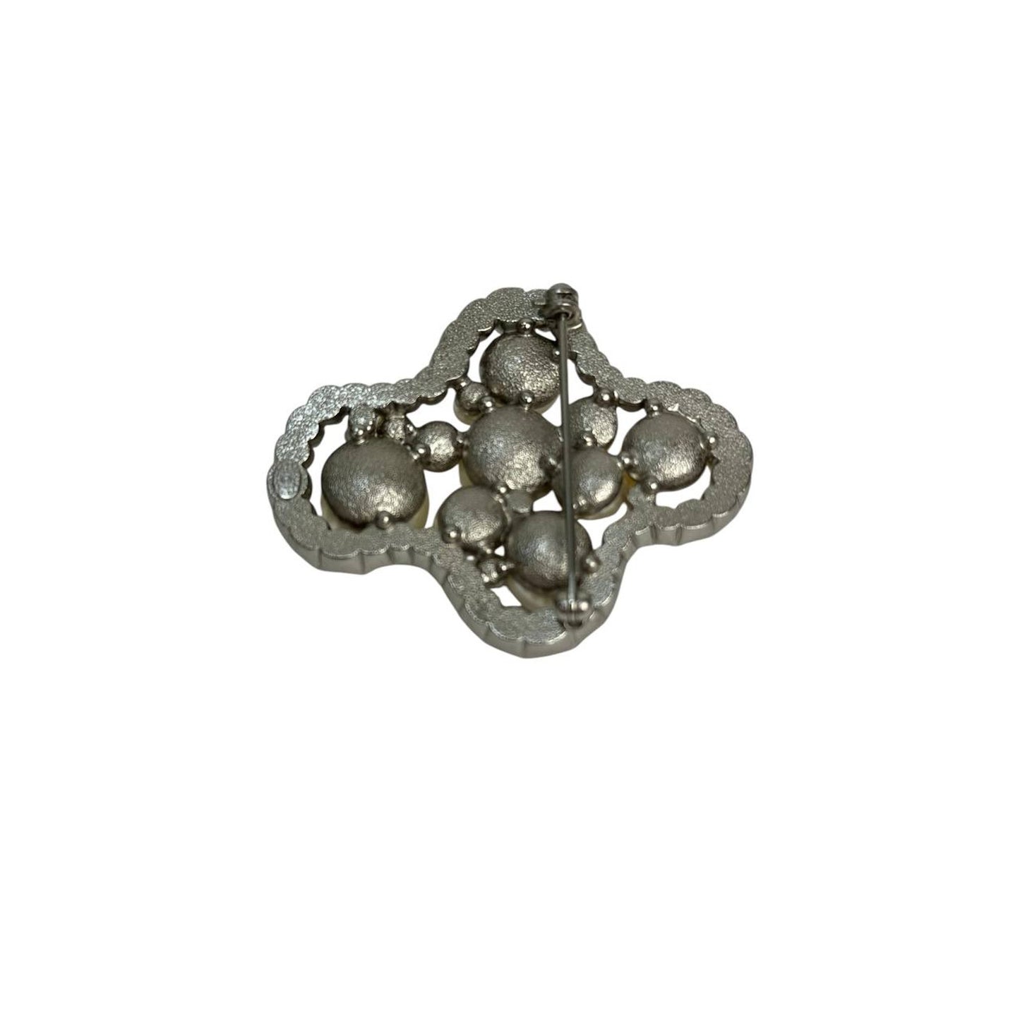 Chanel Cross-Shaped Pearl Details Brooch Pre-owned