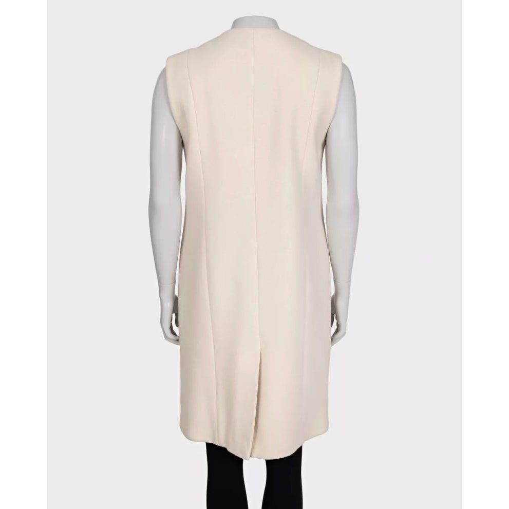 Roberto Cavalli Class White Longline Vest - Size M Pre-owned