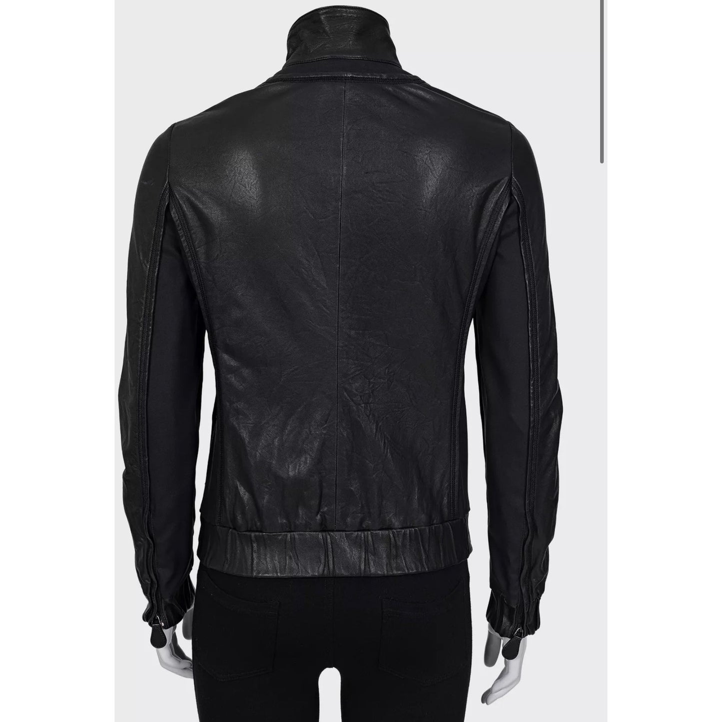 Bottega Veneta Black Leather Jacket - IT 38 / XS Pre-owned