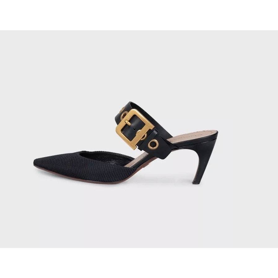 Christian Dior Black Pointed-Toe Mules - Size 39.5 Pre-owned