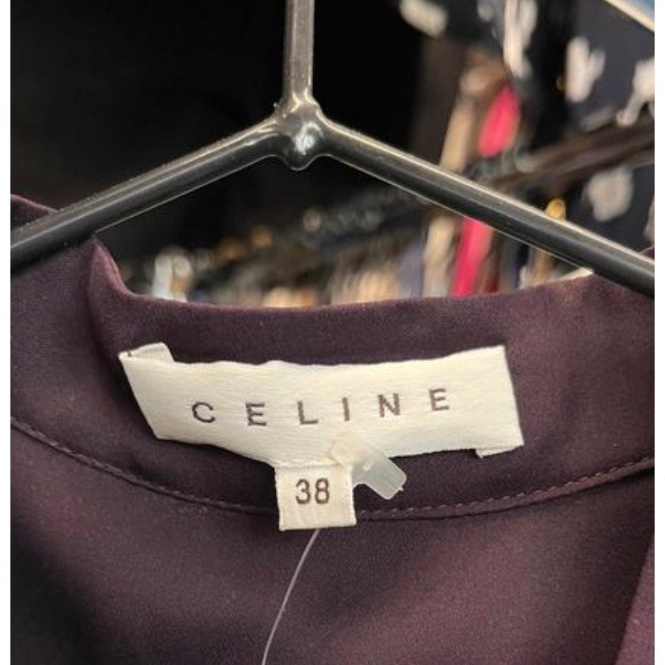 Celine Purple Silk Dress  Sz.38 Pre-owned