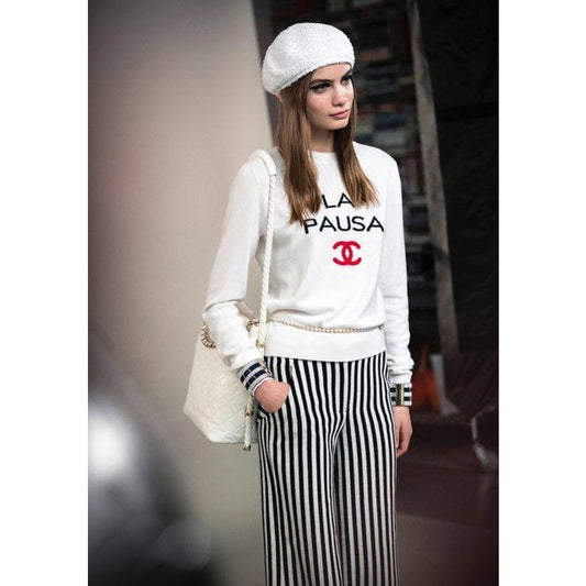 Chanel La Pausa Cashmere Sweater - Size 40 Pre-owned