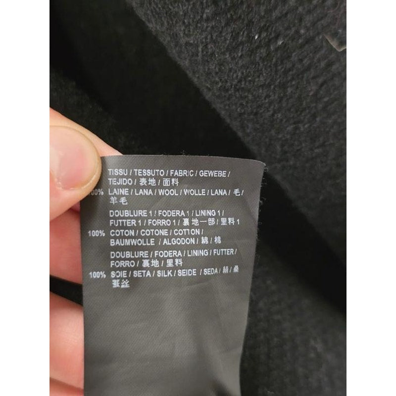 Saint Laurent Black Wool Coat Sz.40 Pre-owned