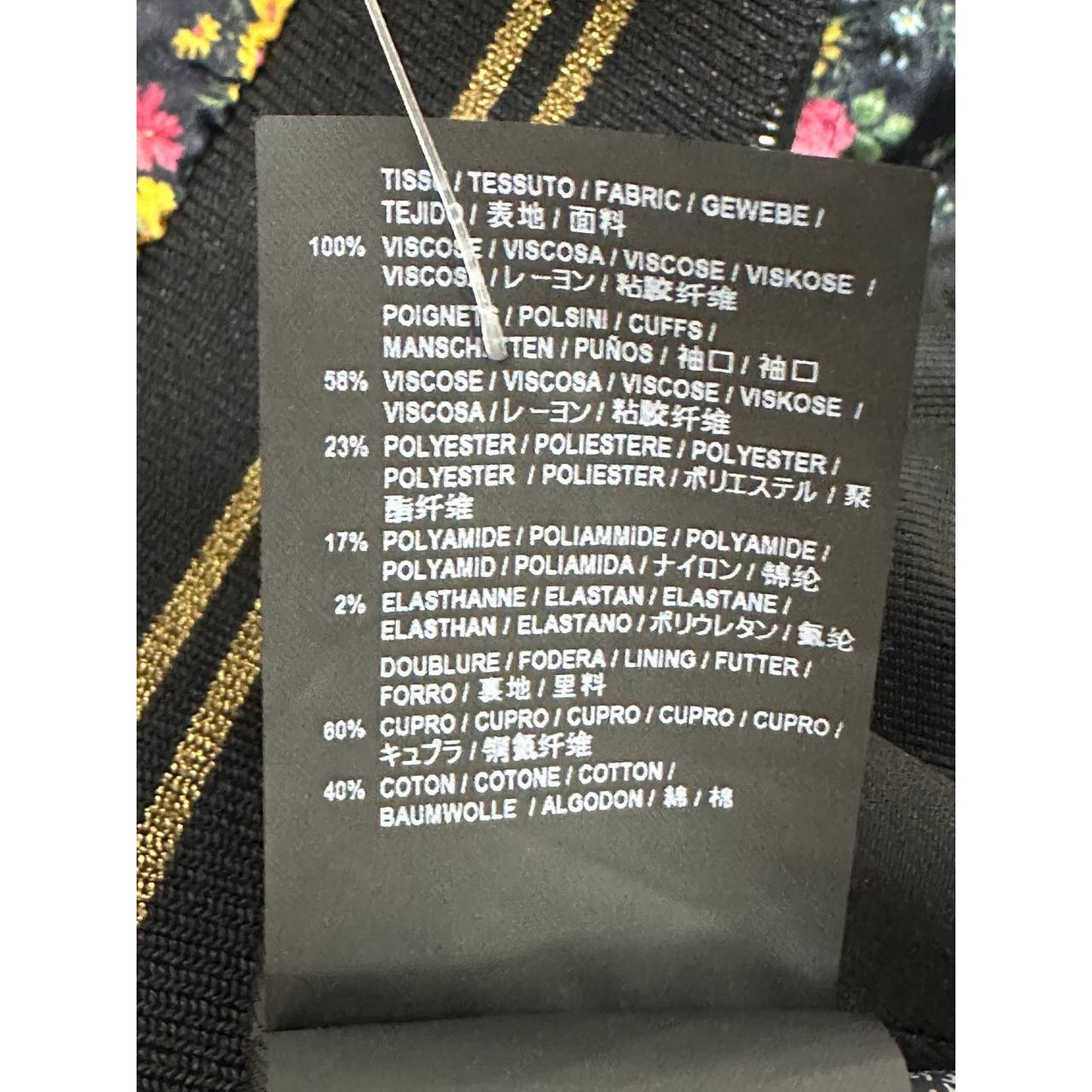 Saint Laurent Floral Print Bomber Jacket Sz.38 Pre-owned