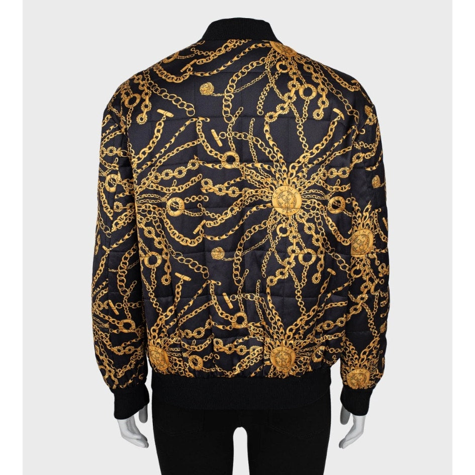 Celine Black Signature Print Bomber Jacket - Size S (FR36) Pre-owned