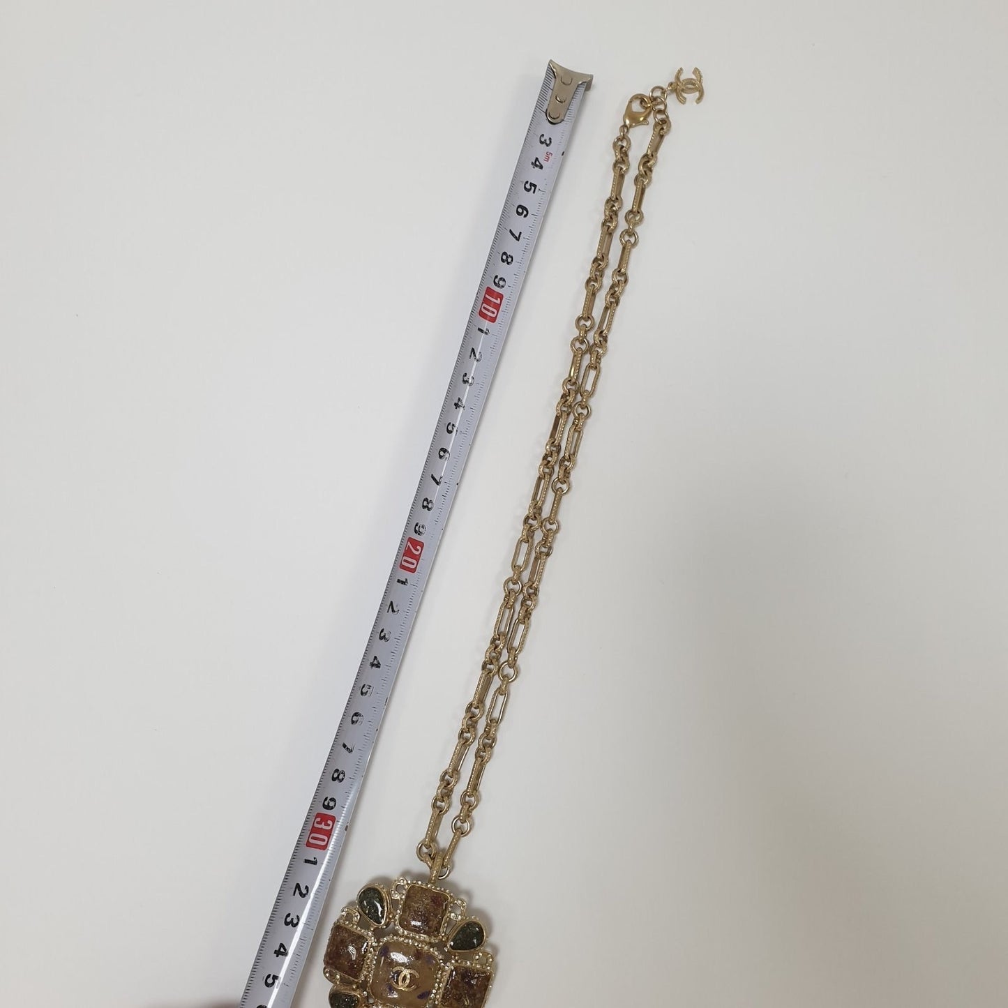 Chanel Gripoix & Strass CC Pendant Necklace Pre-Owned