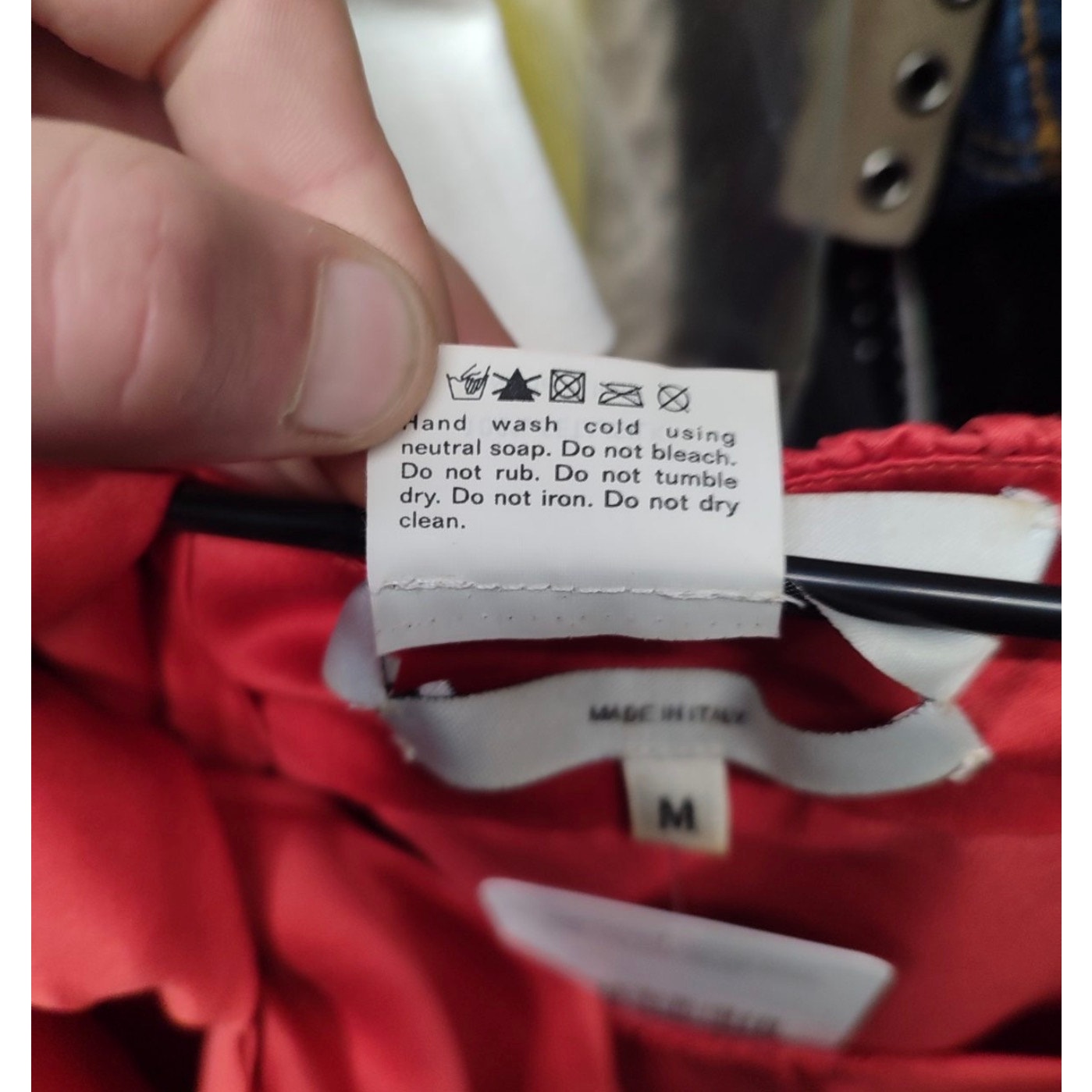 Saint Laurent Red Silk Dress - Size M pre-owned