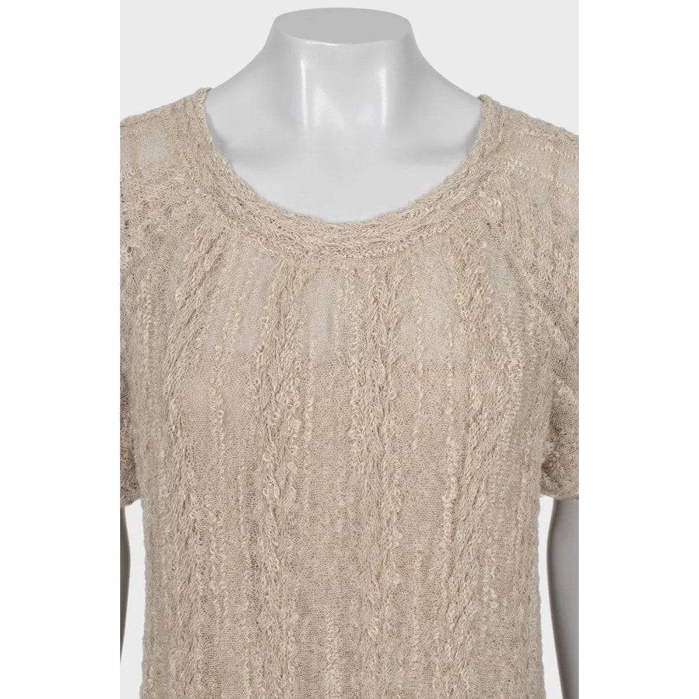 Chanel Grey-Beige Knitted Dress - Size FR42 / XL Pre-owned
