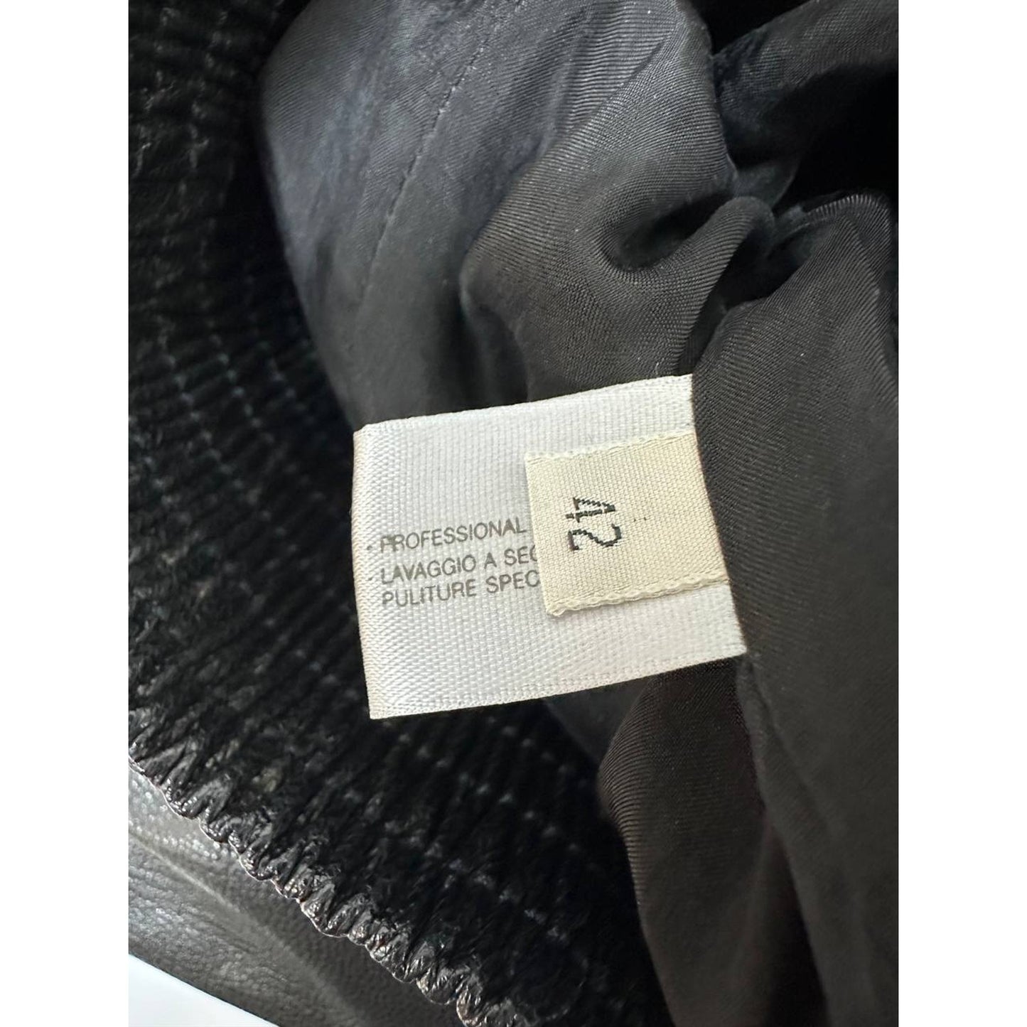 Bottega Veneta Black Leather Jacket Sz.42 Pre-owned