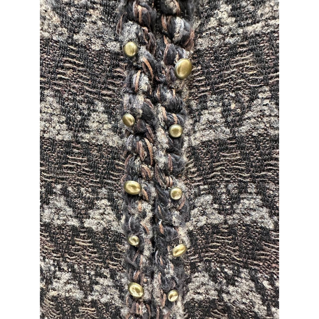 CHANEL Brown Wool Blend Tweed Paris-Dallas Jacket  Sz.38 pre-owned