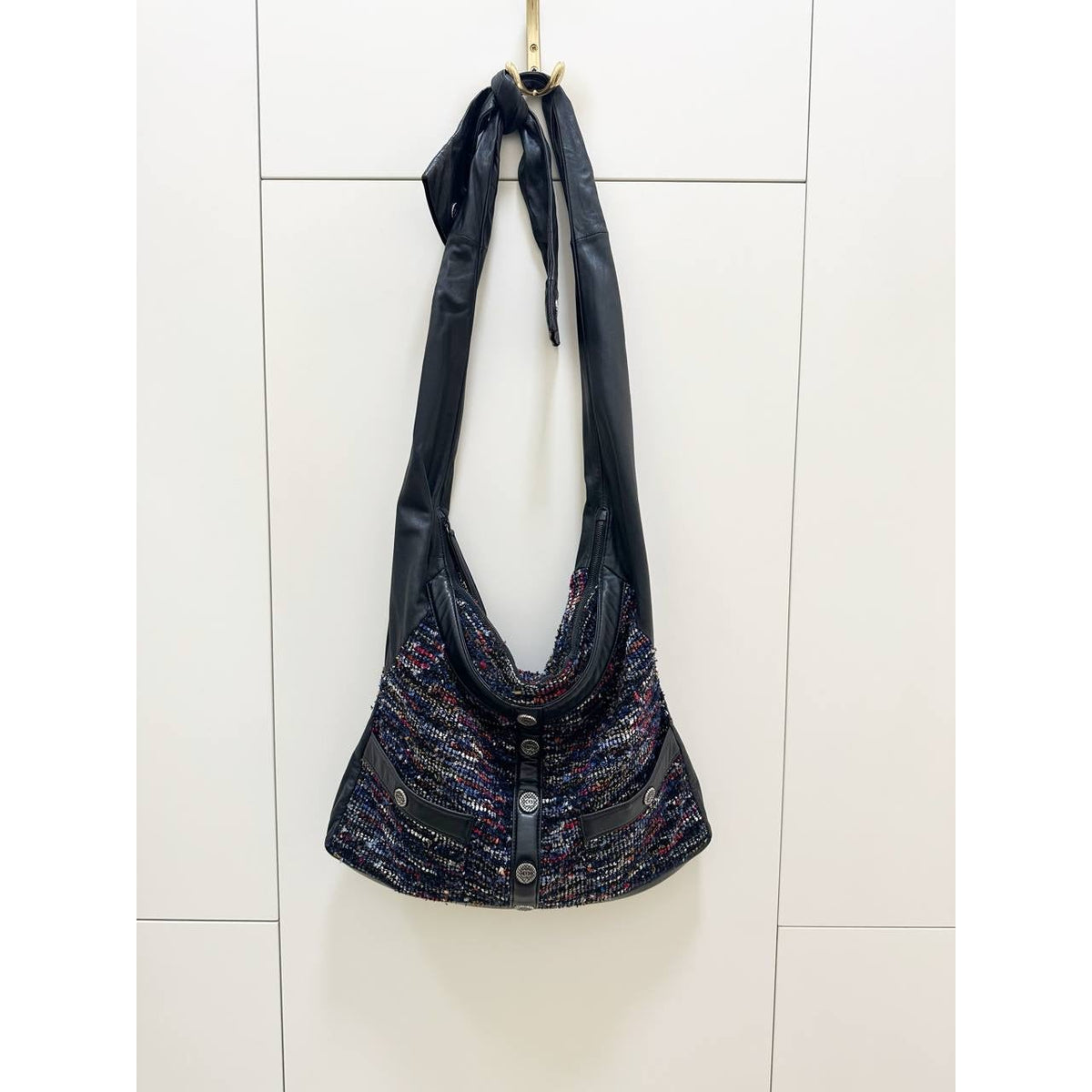 CHANEL Multicolor Tweed & Leather Girl Bag Pre-owned