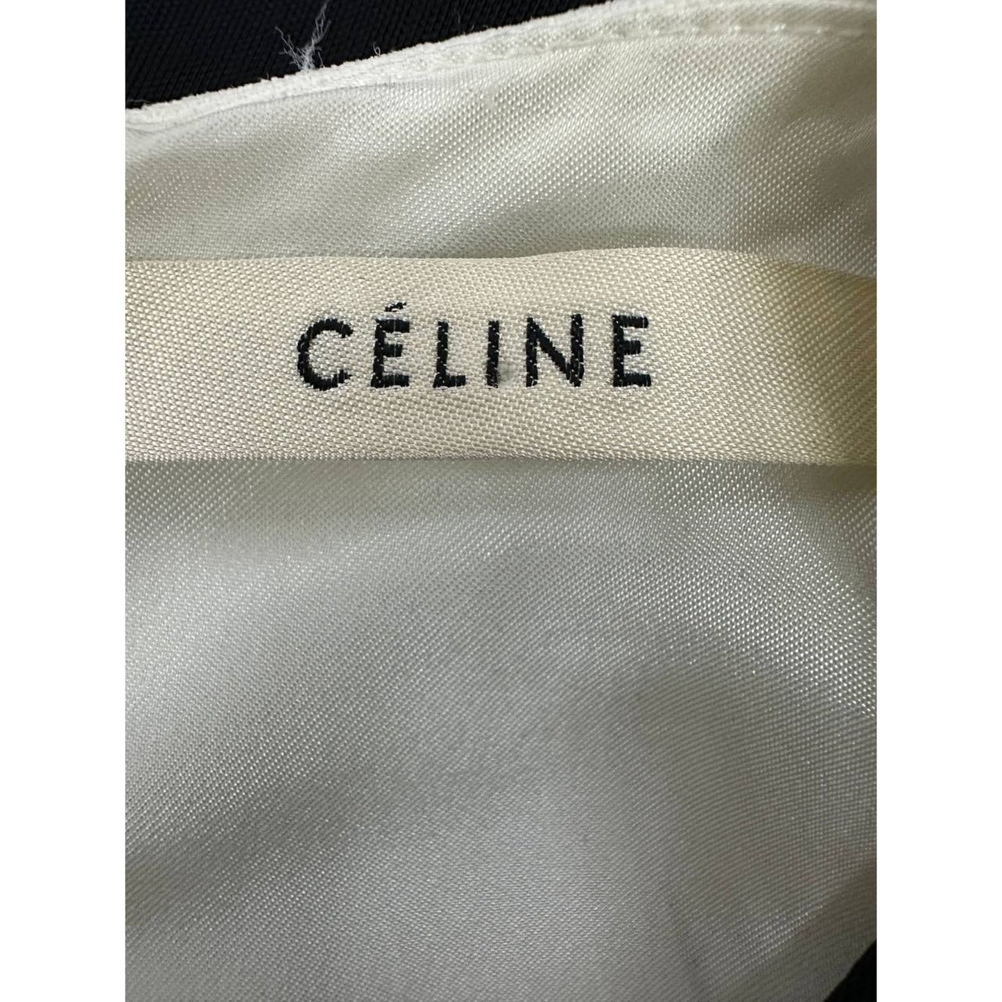 Celine Refined Black White Mini Dress Sz.40 Pre-owned