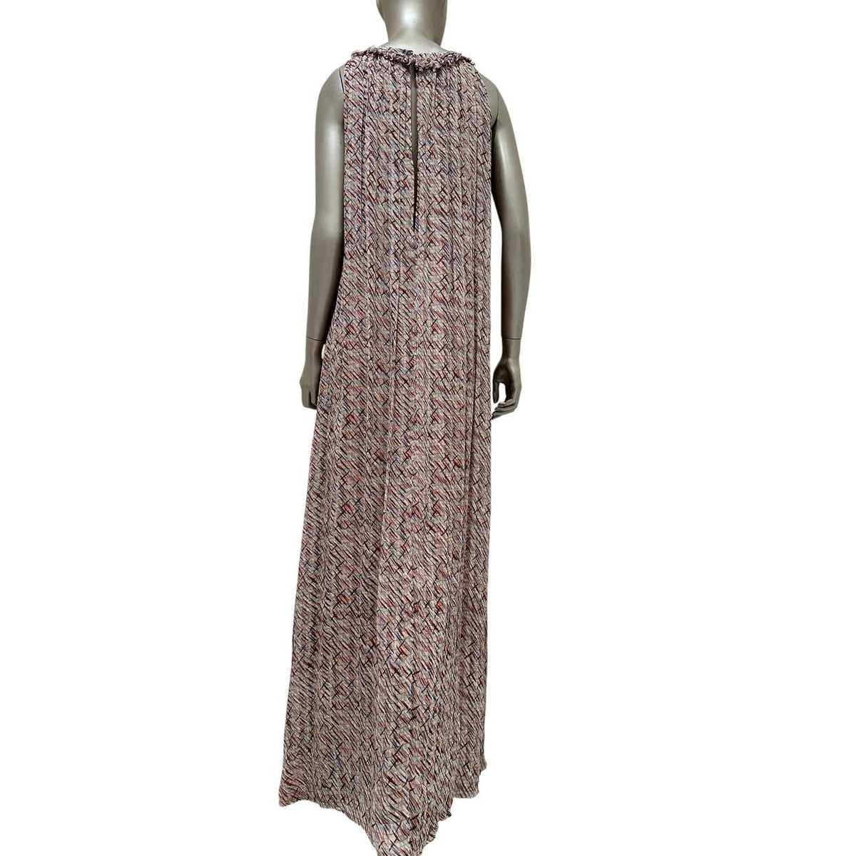 Chanel 2010 Silk Art Print Maxi Dress Sz.36 Pre-owned