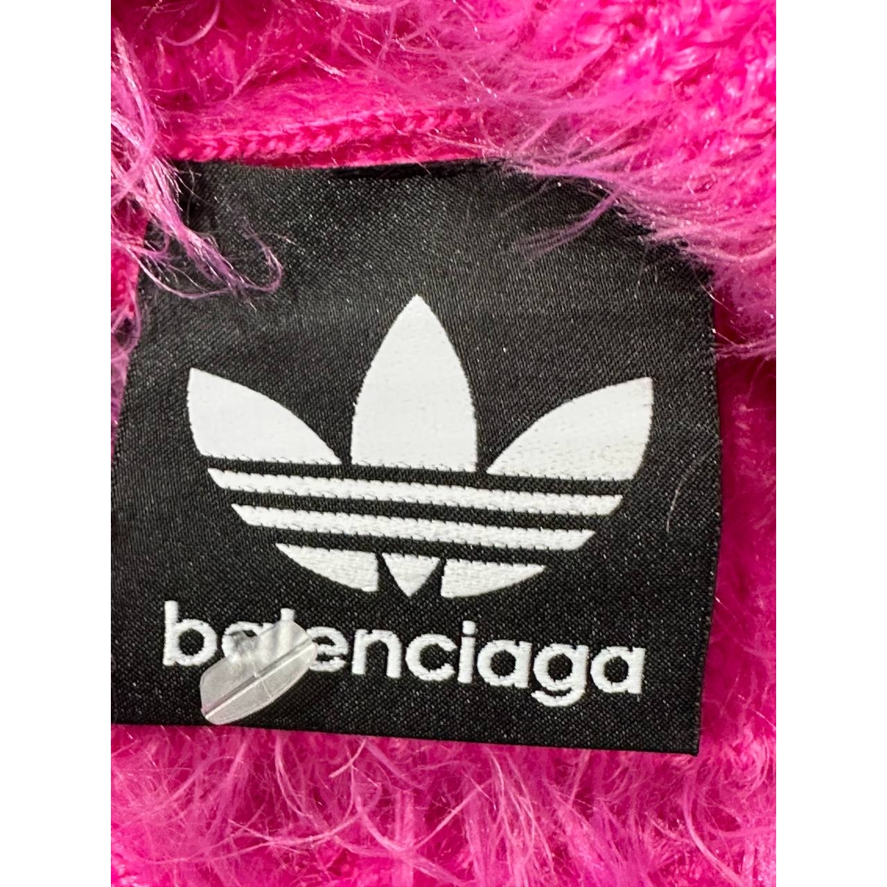 Balenciaga Bright Pink Knit  Large High Collar Tunic Sweater Sz.L Pre-owned