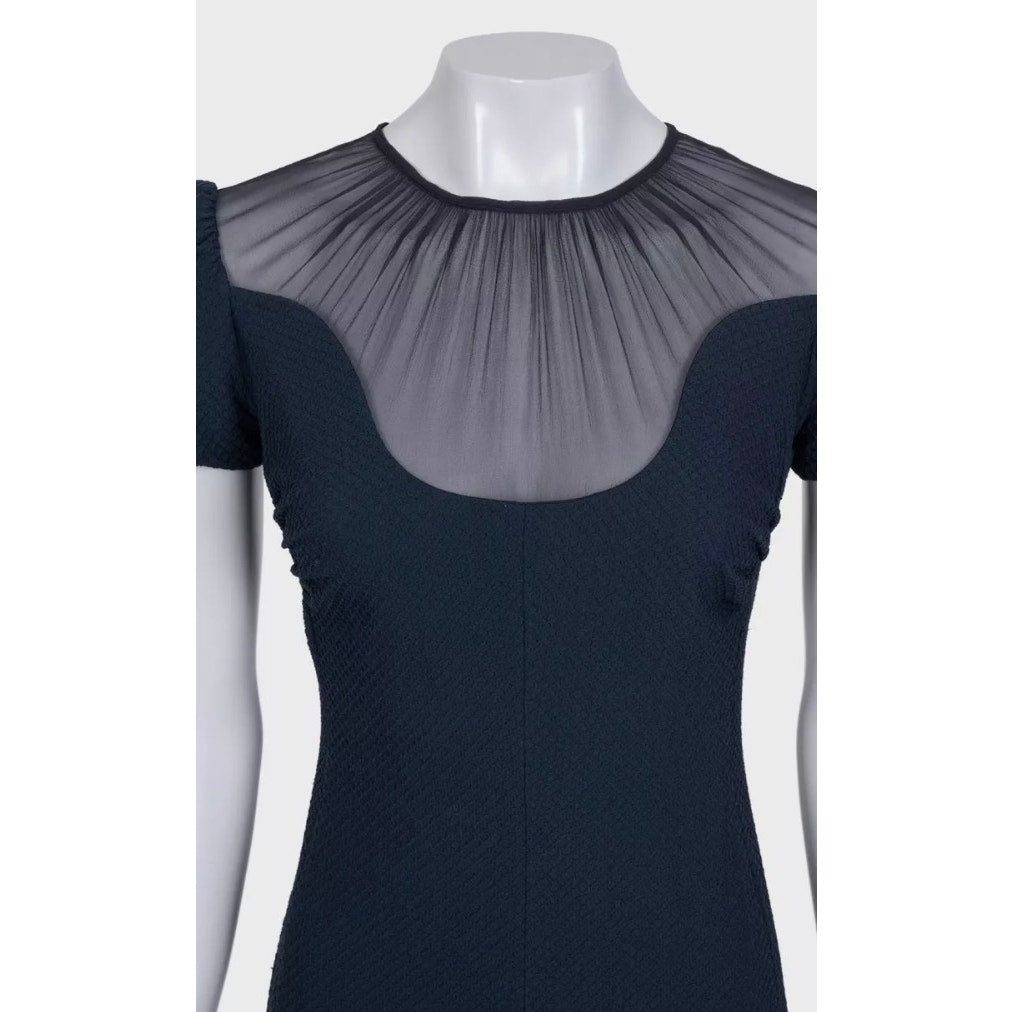 NWOT Nina Ricci Blue Flared Mini Dress - EU38 / M Pre-owned