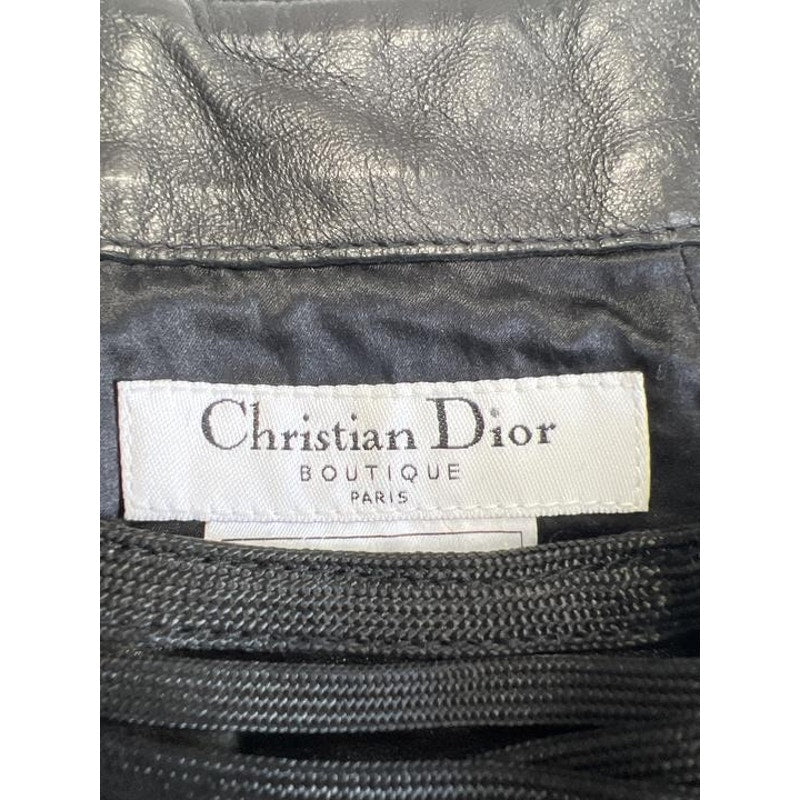 Christian Dior Vintage Black Lambskin Leather Top Sz.38 Pre-owned
