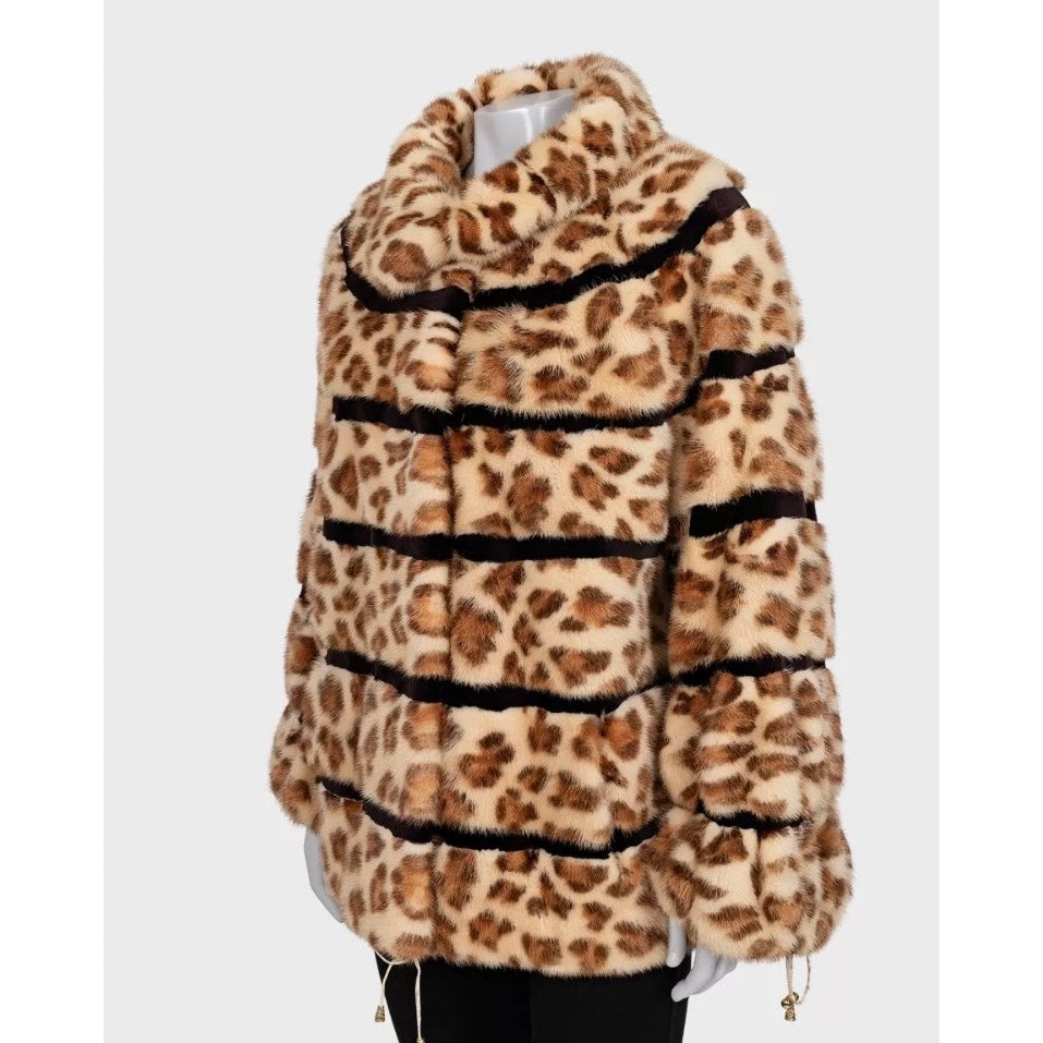 Braschi Genuine Animal Print Coat Sz.50 Pre-owned