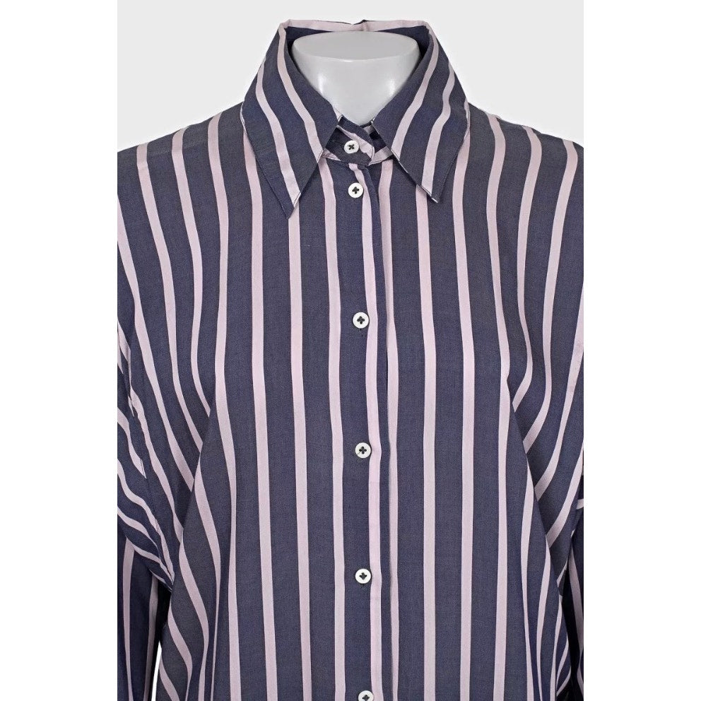 Vivienne Westwood Striped Oversize Viscose Blend Shirt Sz.42/M Pre-owned
