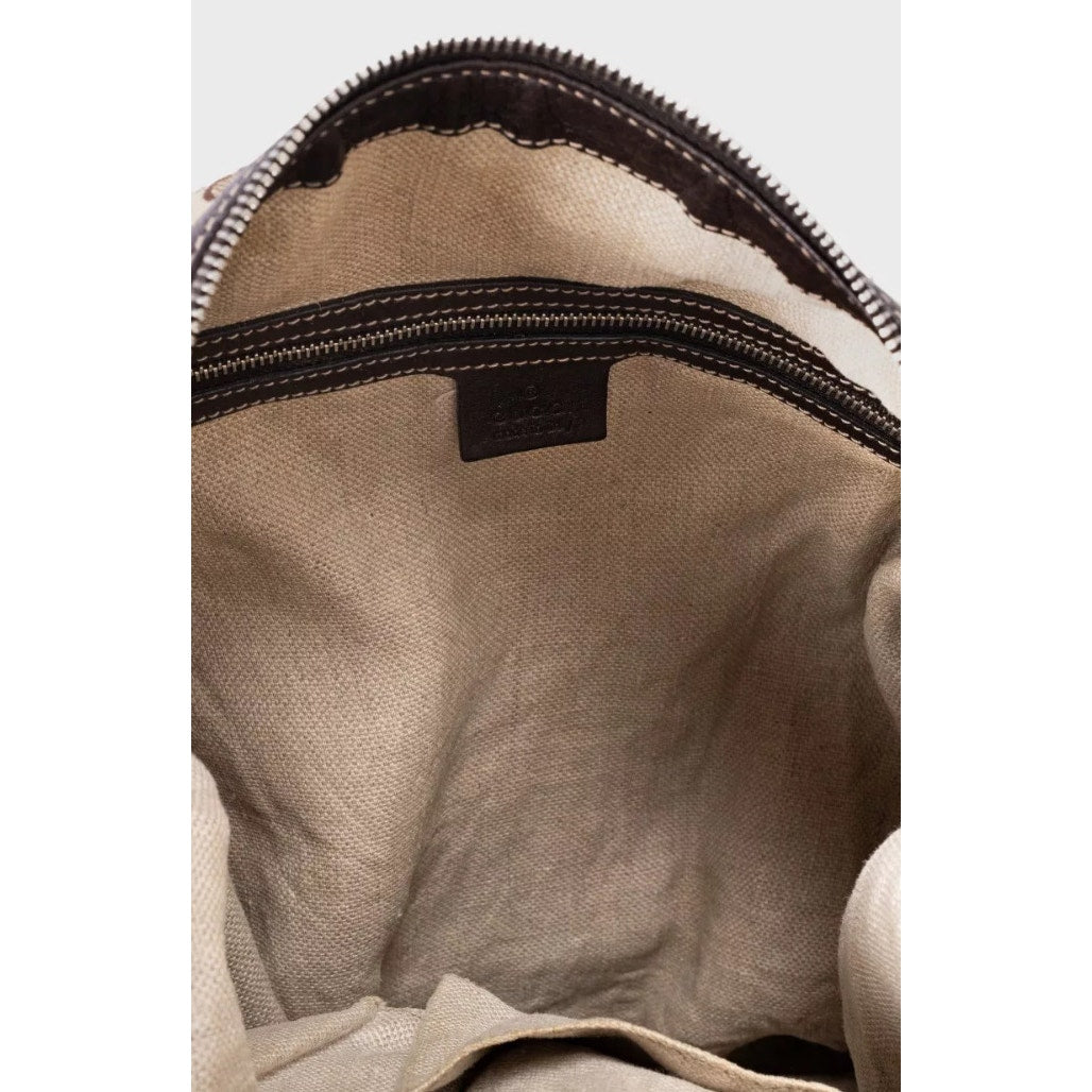 Gucci Monogram Canvas and Leather Hobo Bag pre-owned