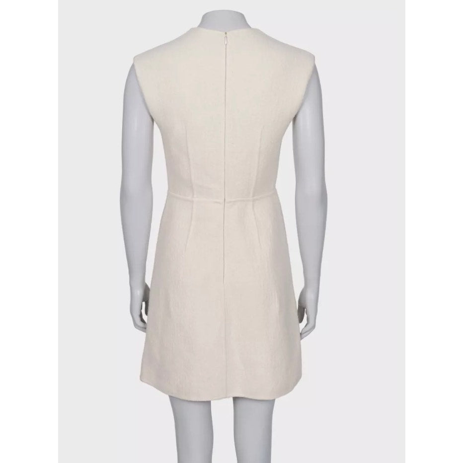 Prada Cream Wool Fitted Pin Dress  XXS/IT36 pre-owned