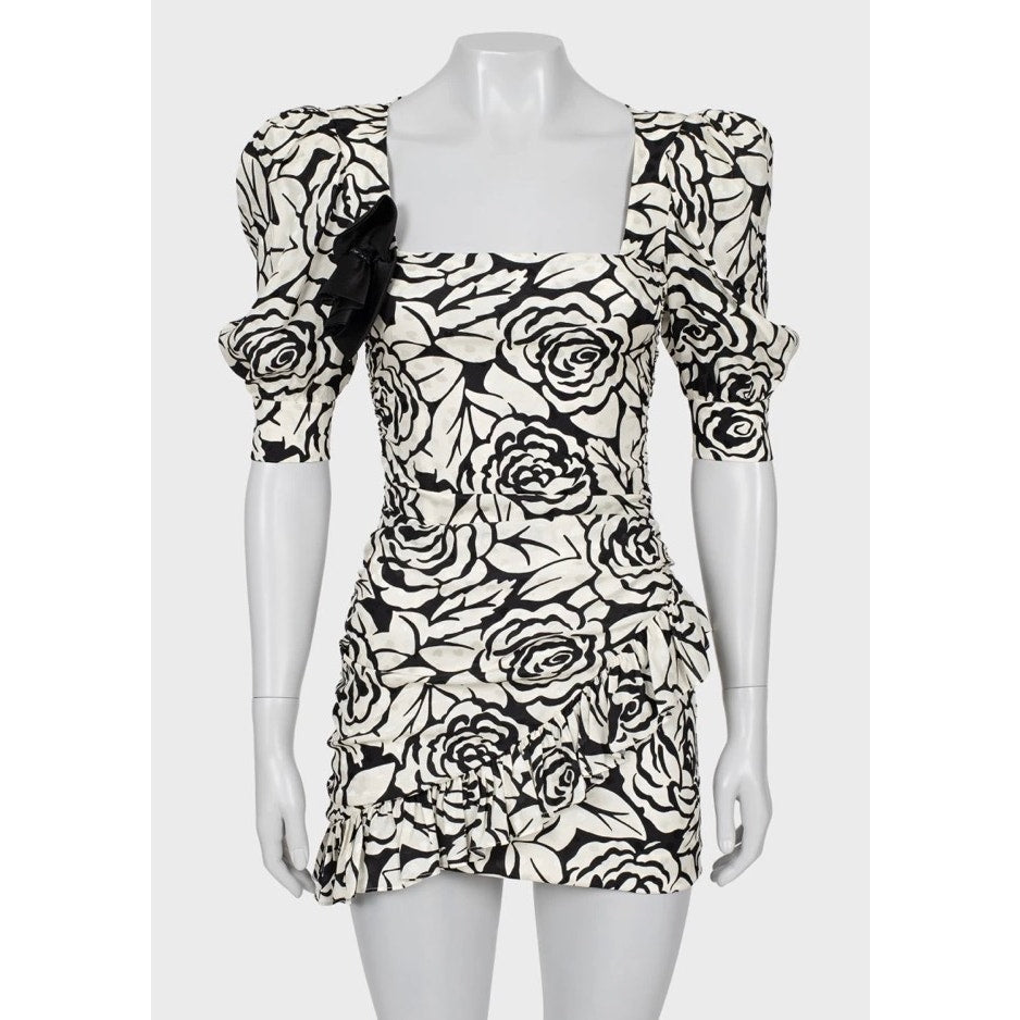 Alessandra Rich Silk Floral Mini Dress - IT38 / XS Pre-owned